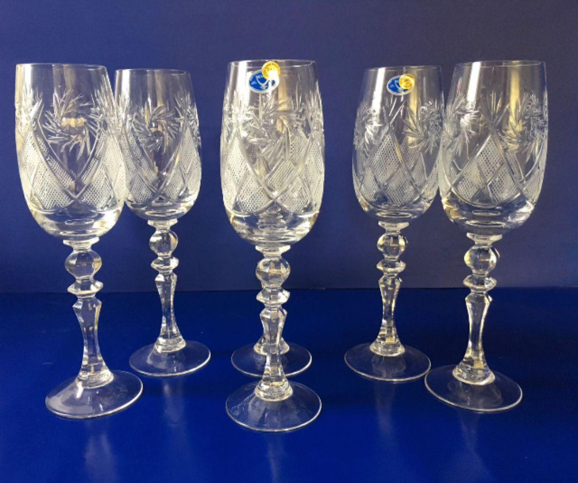 Set 6 copas espumante cristal Ruso Neman