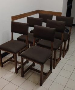 Juego de 6 sillas encina tapizadas