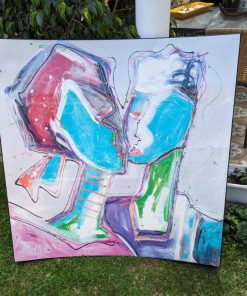 Cuadro pareja en azul