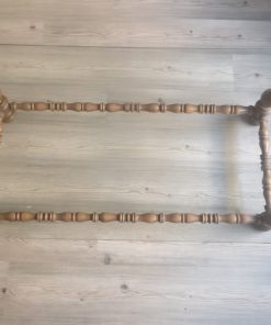 Mesa de centro vidrio y madera tallada