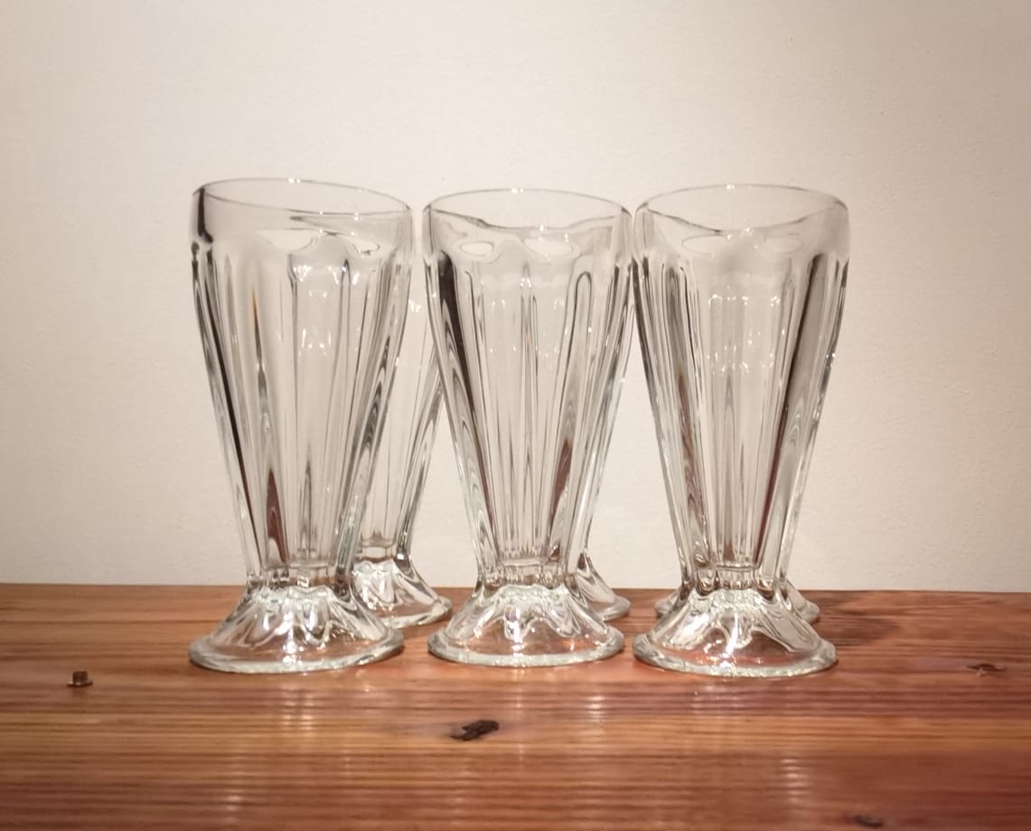 Juego 6 copones vidrio helado