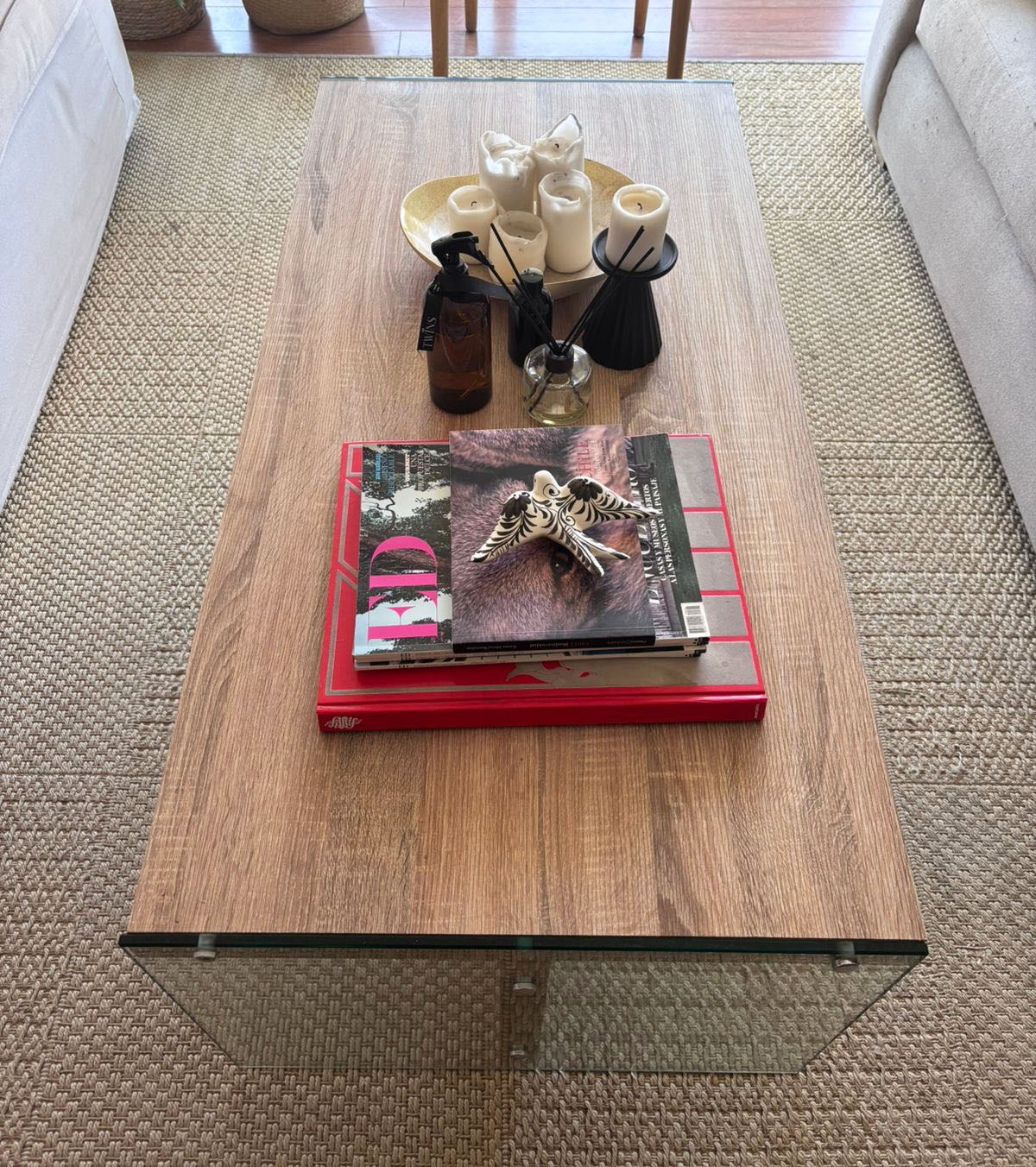 Mesa de centro laterales vidrio - Imagen 2