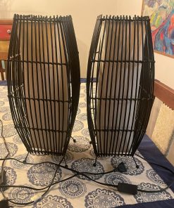 Lámparas de mesa mimbre palillera