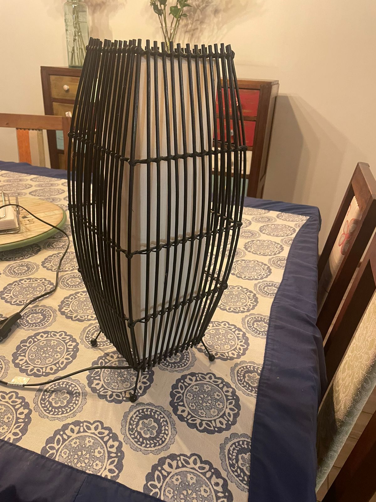 Lámparas de mesa mimbre palillera - Imagen 4