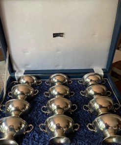 Juego 12 tazones para consomé plaque Dargent