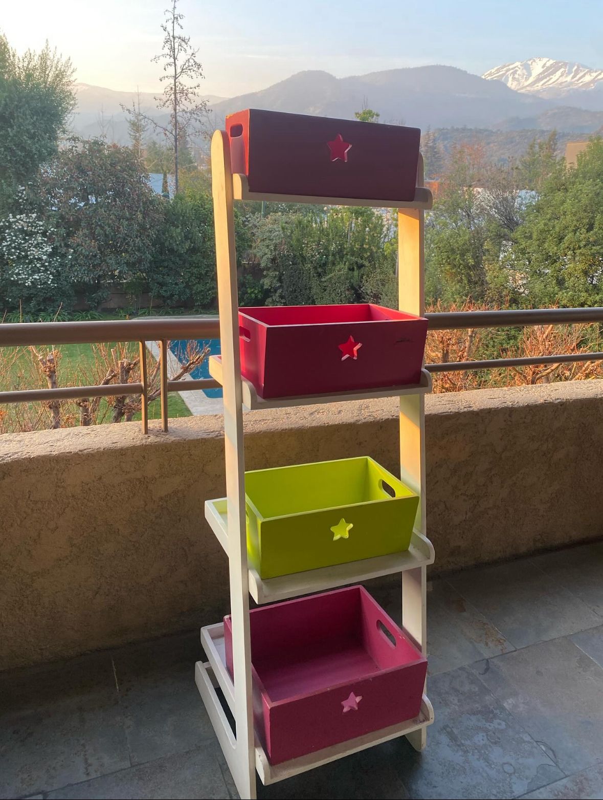 Repisa escalera con bandejas - Imagen 2