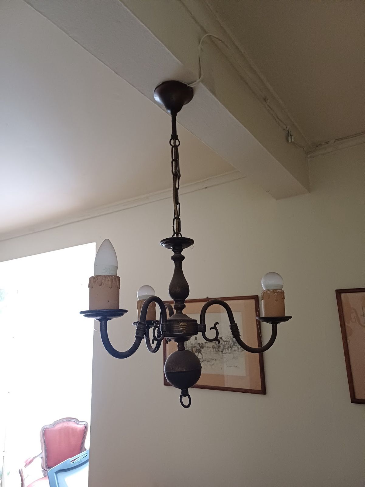 Lámpara techo estilo holandés con 3 luces - Imagen 3