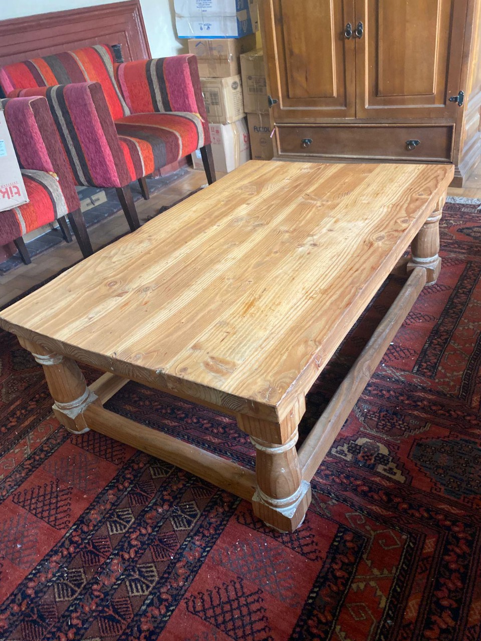 Mesa de centro maciza Pino oregón