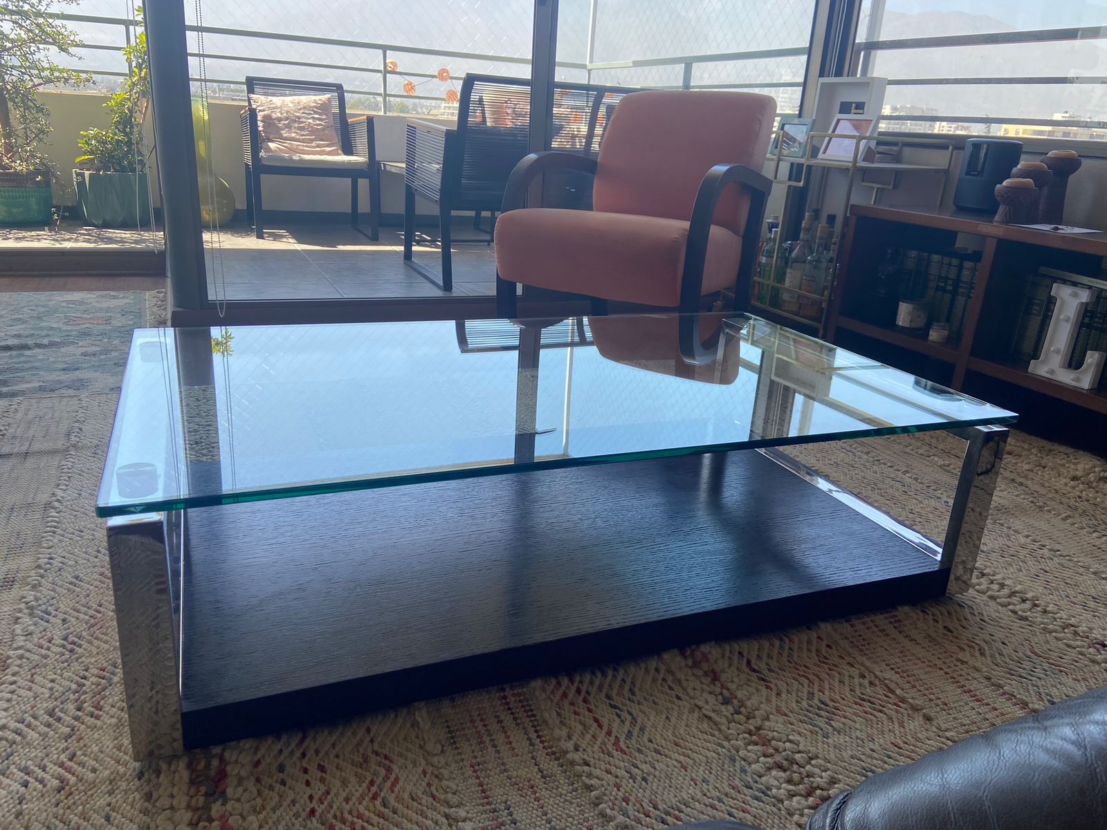 Mesa de centro vidrio y metal - Imagen 6