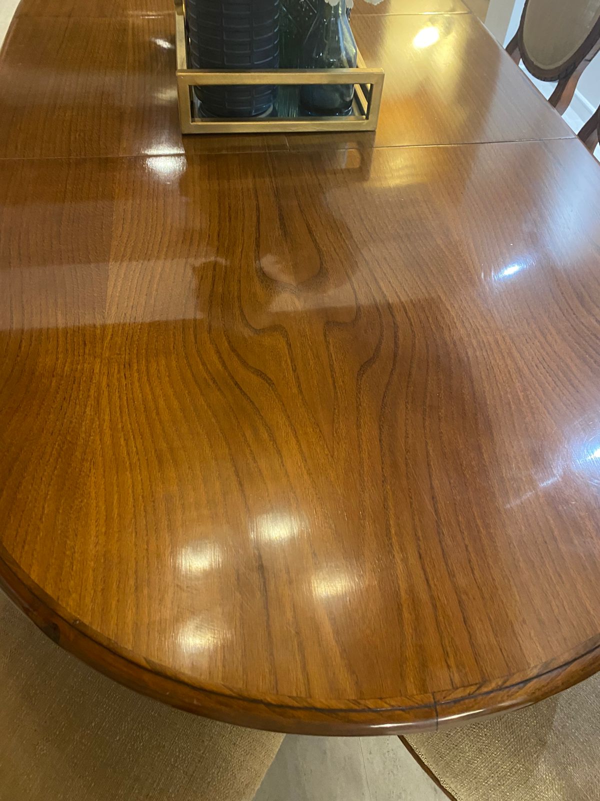 Mesa de comedor extensible noble Luis XVI - Imagen 11