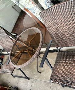 Juego de terraza 3 piezas rattan artificial