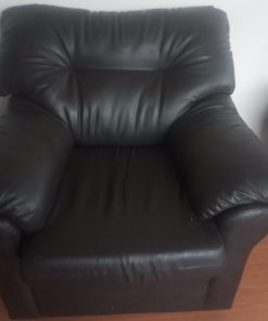 Sillón ecocuero negro
