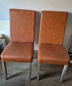 Par de sillas comedor Ecocuero