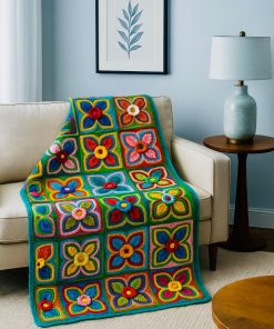 Manta patchwork 3D hilo acrílico