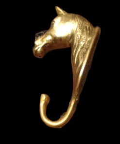 Perchero de bronce macizo caballo