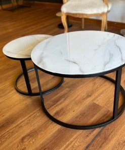 Mesa de centro nido símil mármol Moad