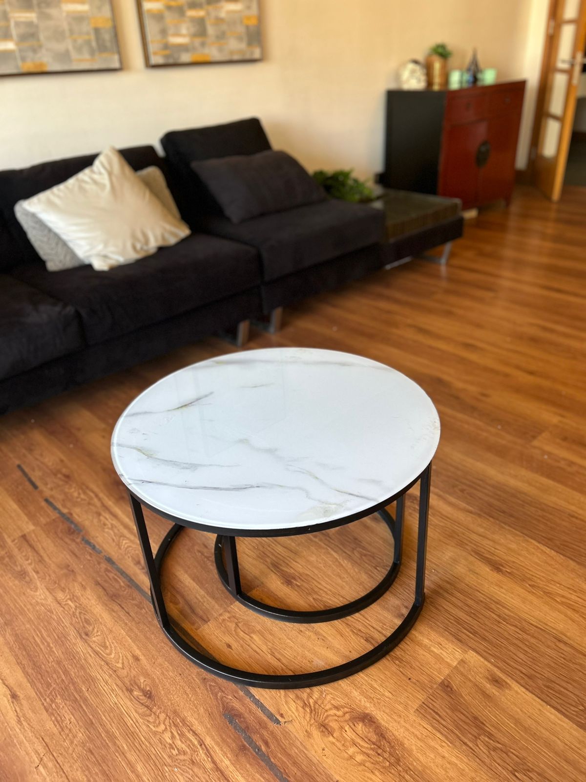 Mesa de centro nido símil mármol Moad - Imagen 4