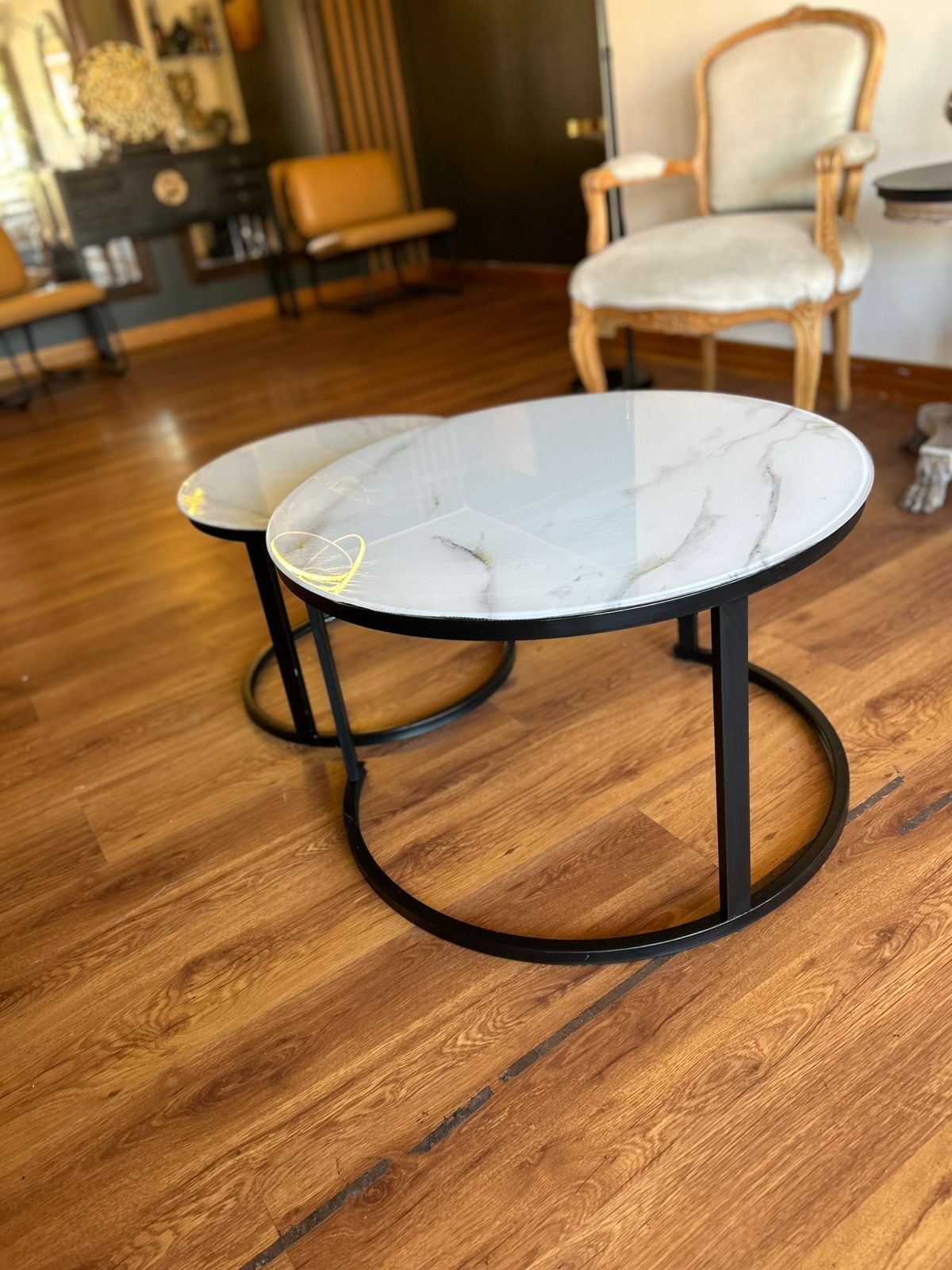 Mesa de centro nido símil mármol Moad - Imagen 6
