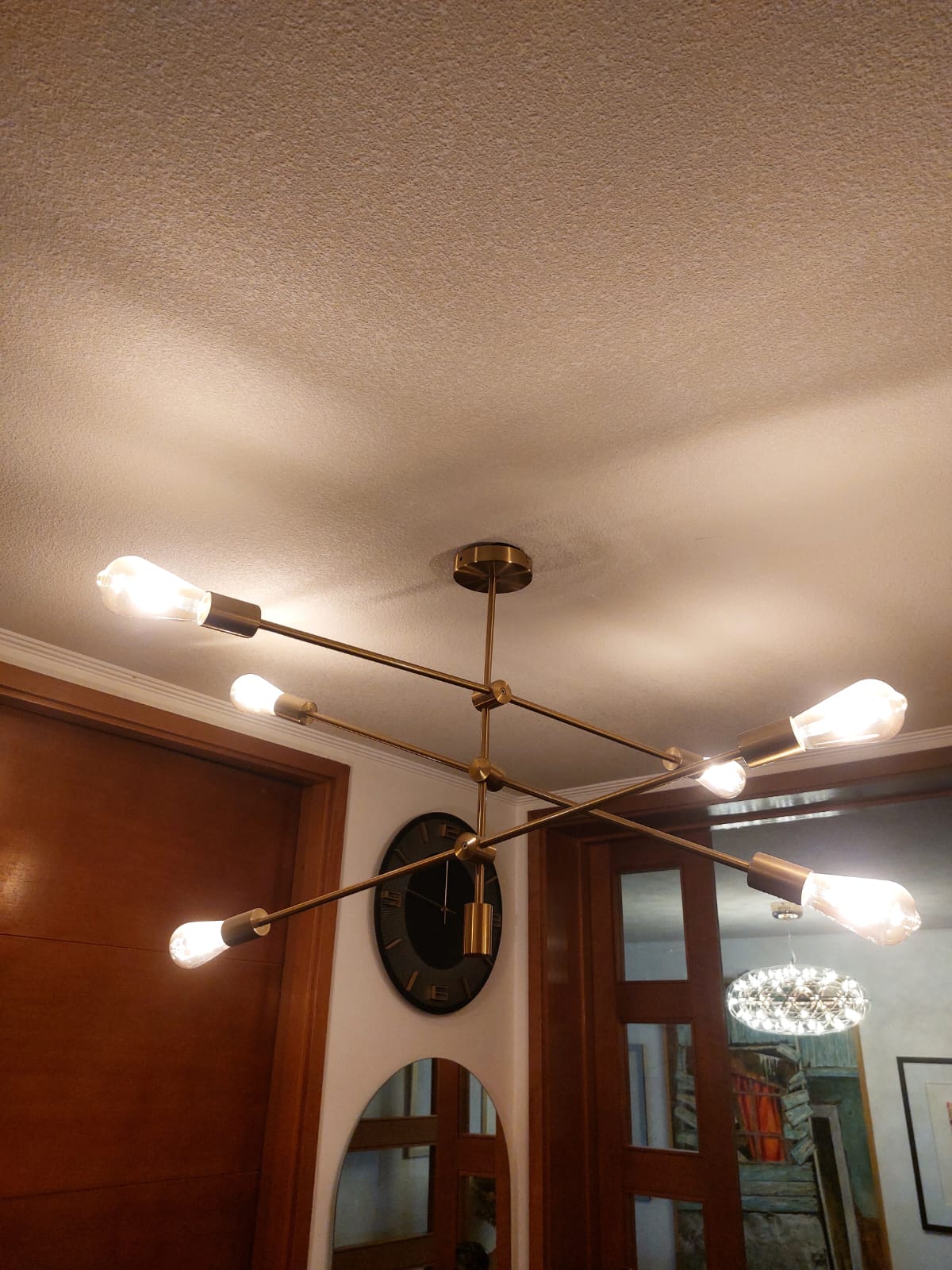 Lámpara de techo dorada 6 luces LUP Chile - Imagen 2