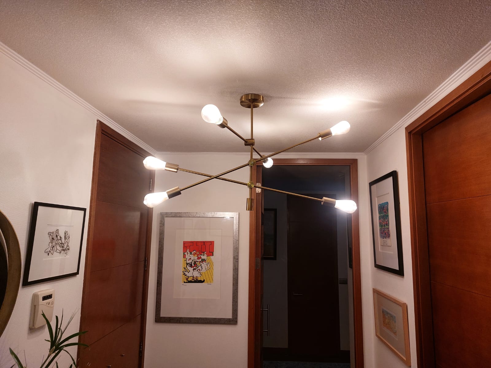 Lámpara de techo dorada 6 luces LUP Chile - Imagen 3