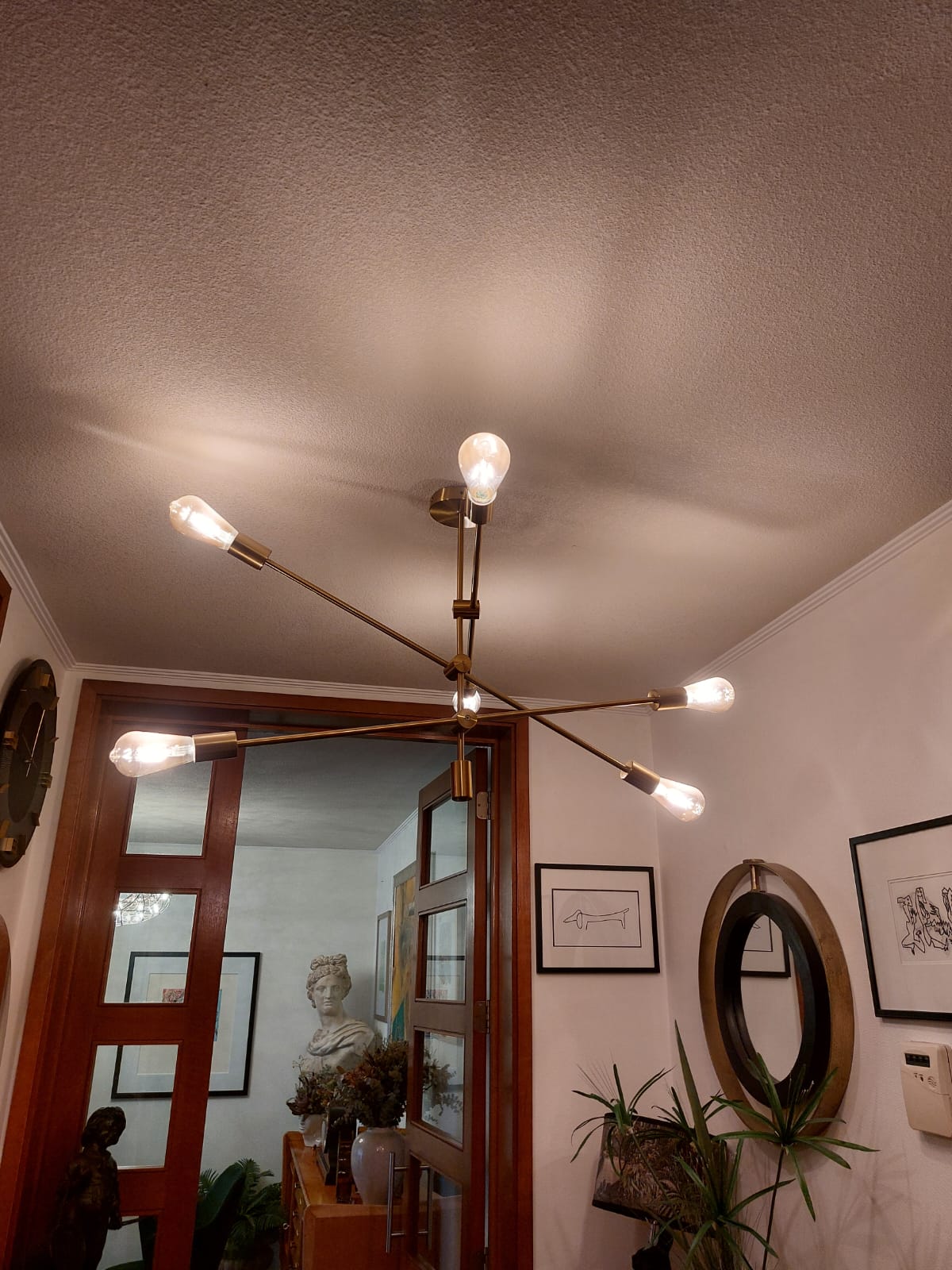 Lámpara de techo dorada 6 luces LUP Chile - Imagen 7