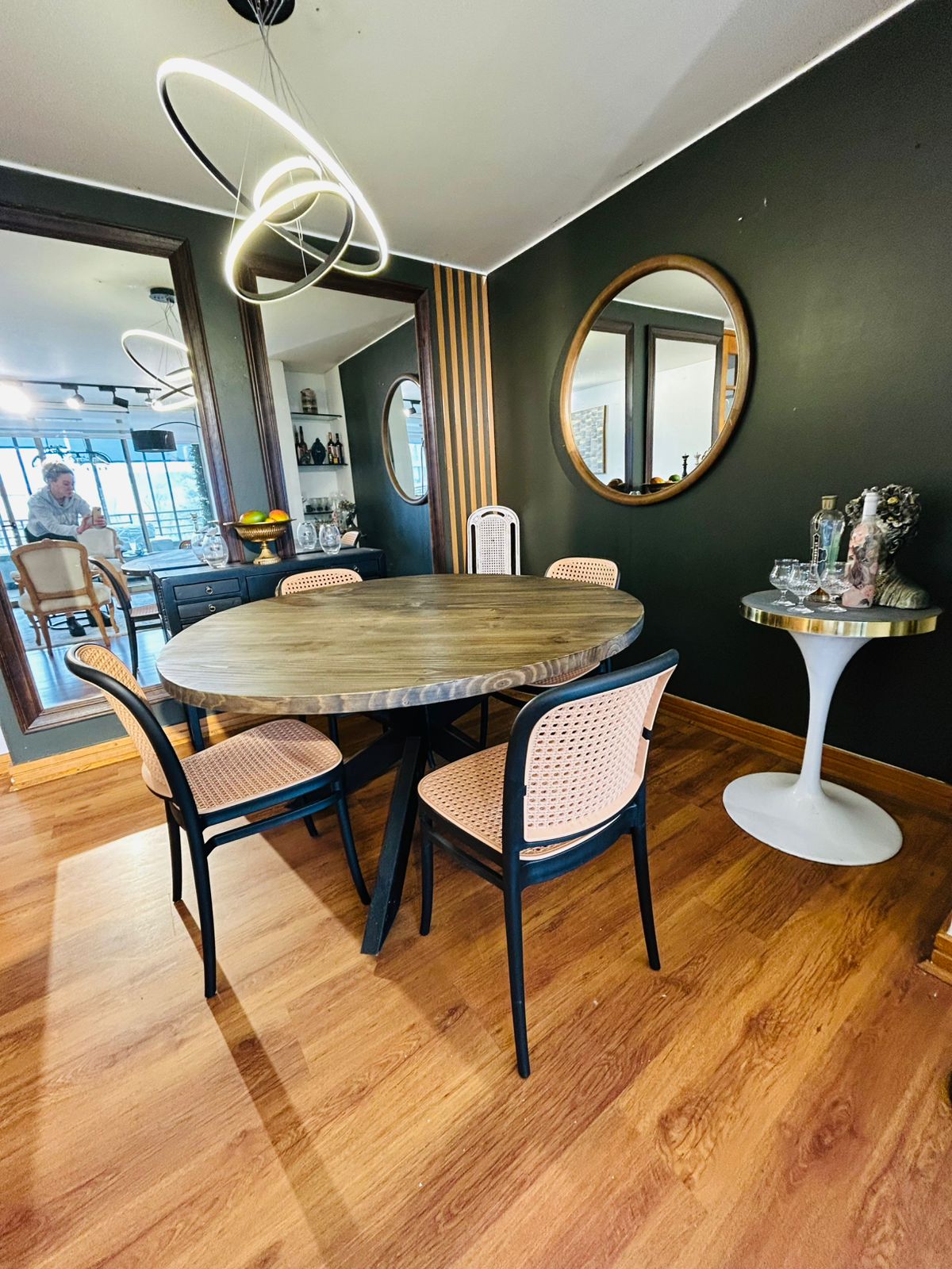 Juego de comedor madera roble con 4 sillas - Imagen 8