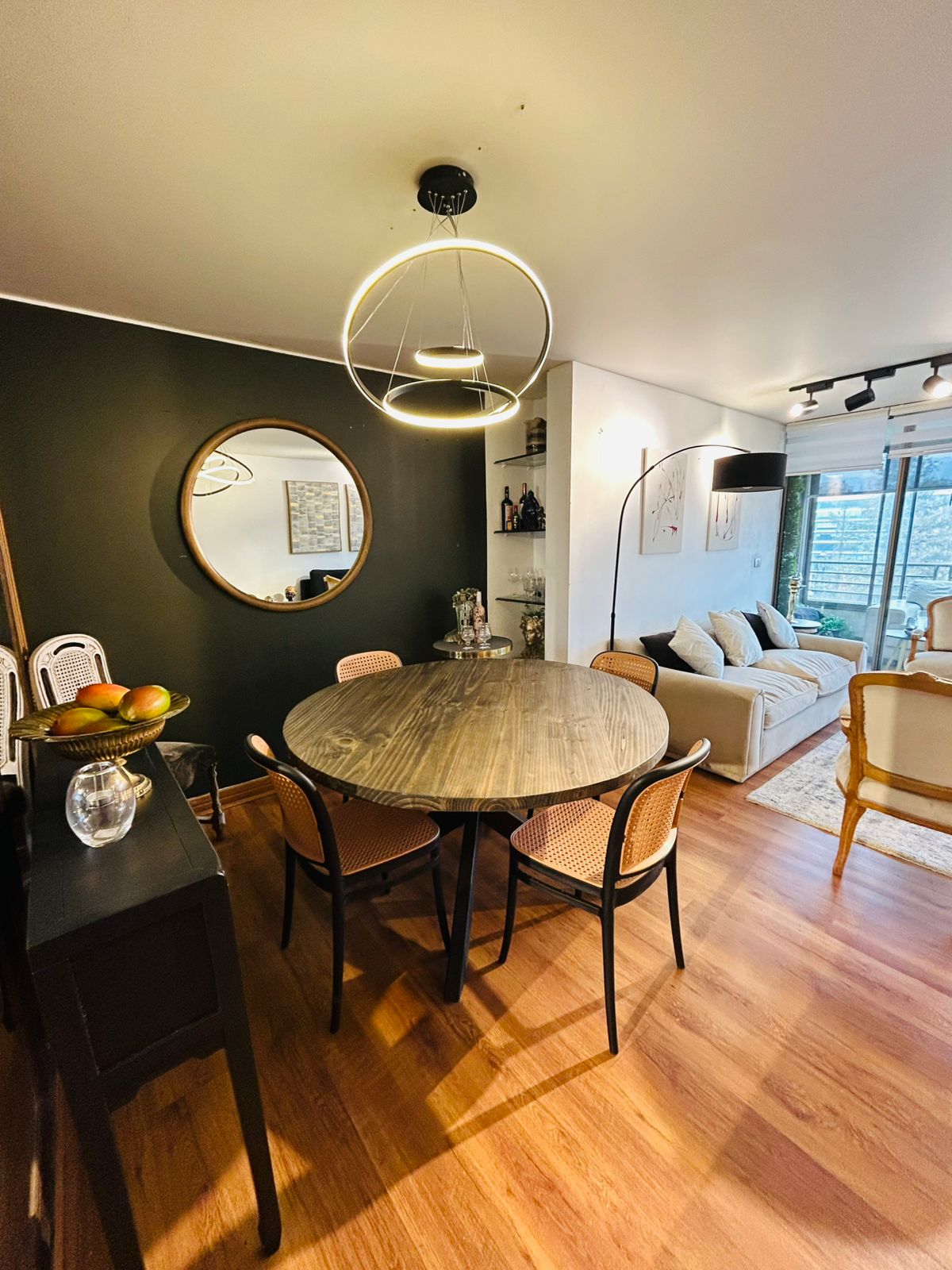 Juego de comedor madera roble con 4 sillas - Imagen 7