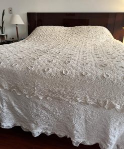 Cubre cama 2 plazas tejido en hilo