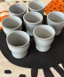 Juego 8 vasos Pisco Sour cerámica
