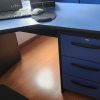 Escritorio L azul y negro