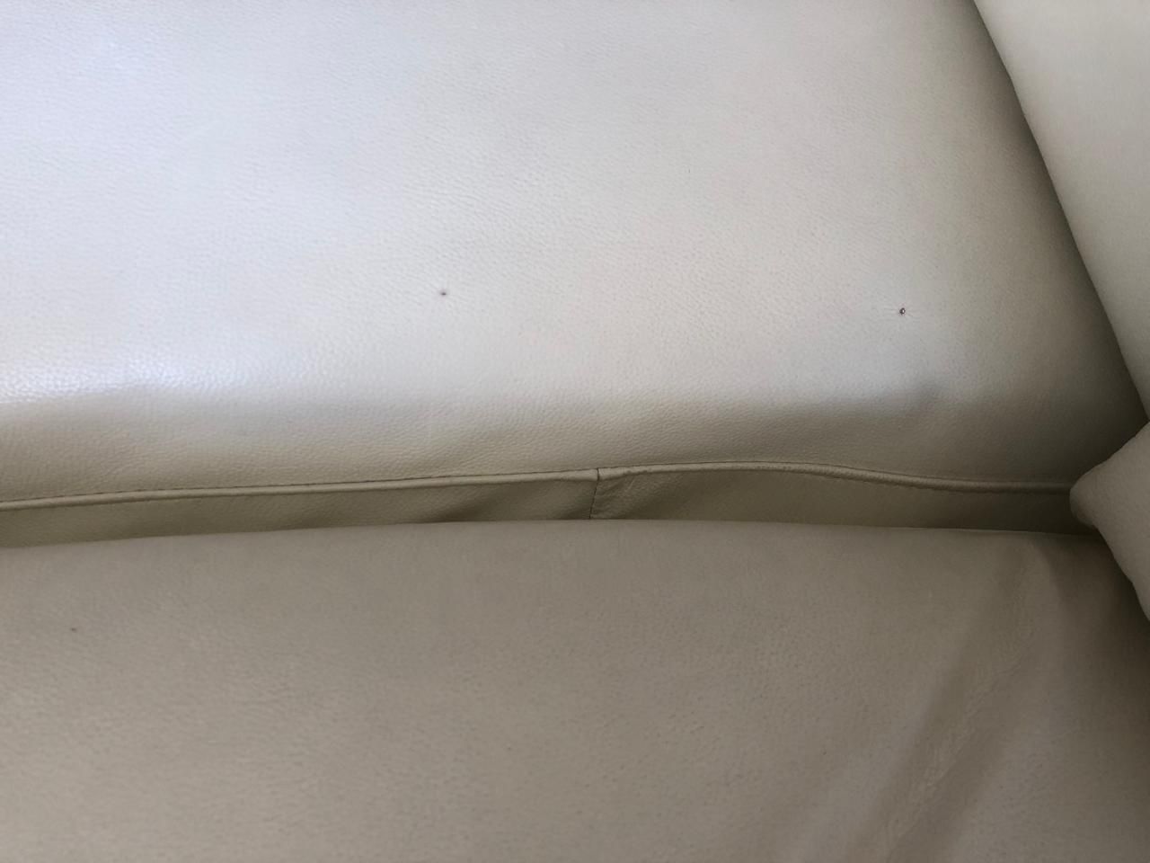 Sofá 3 cuerpos blanco ecocuero Ripley - Imagen 4