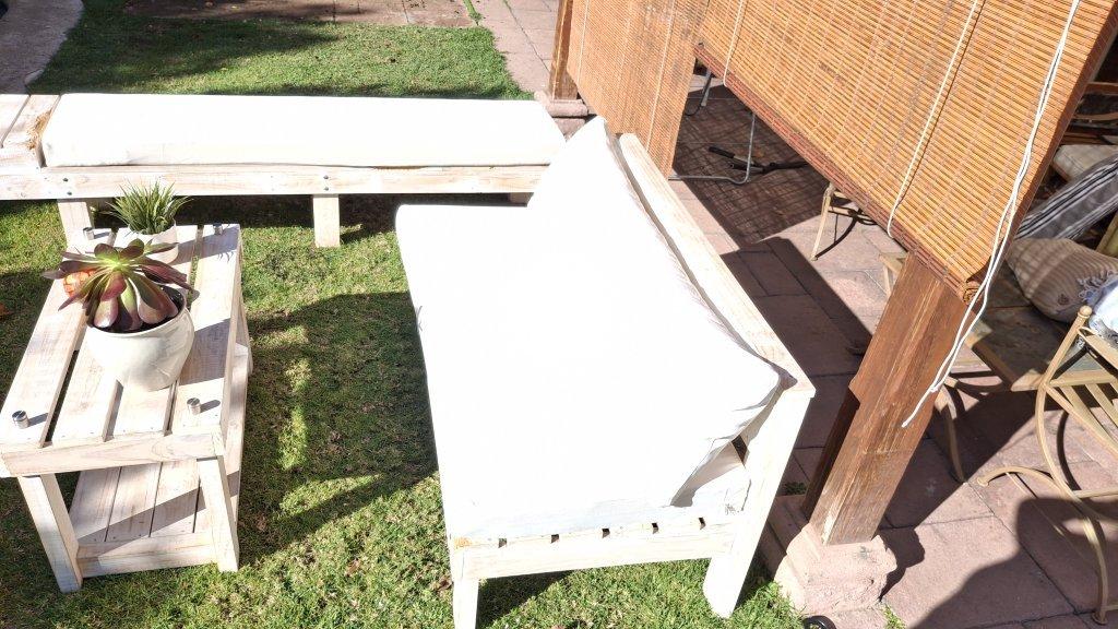 Juego de terraza 3 piezas estilo Pallet - Imagen 2
