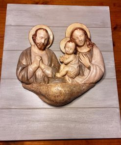 Cuadro Sagrada Familia yeso relieve