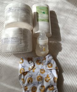 Set mamadera, laminas retenedoras y pañal