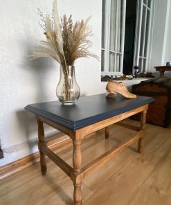 Mesa de centro madera azul