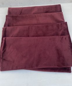 4 fundas felpa burdeos
