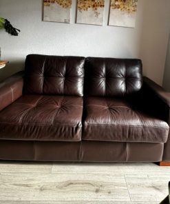 Sofá 3 cuerpos cuero Rosen chocolate