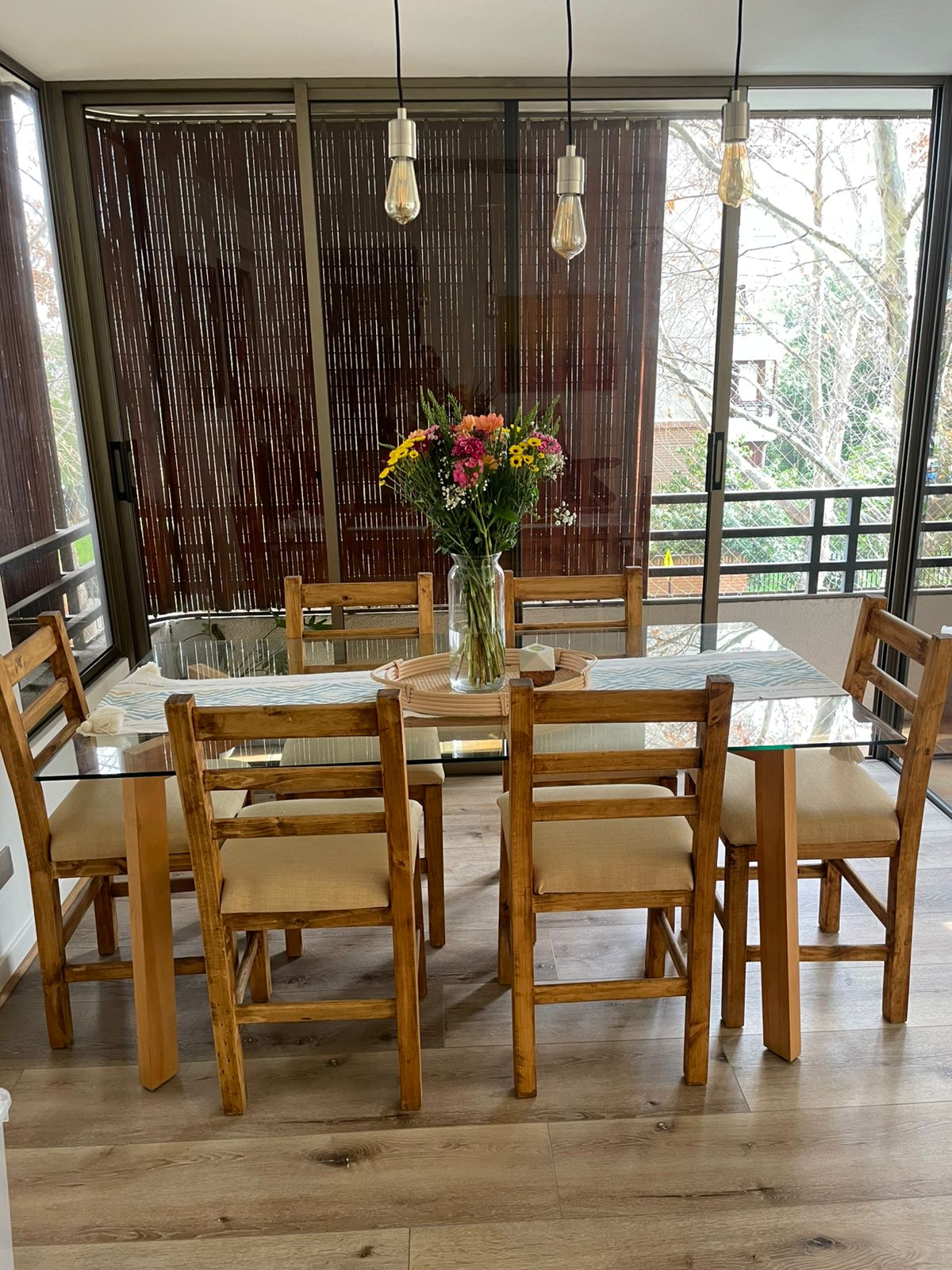 Juego de 6 sillas comedor color arena - Imagen 2