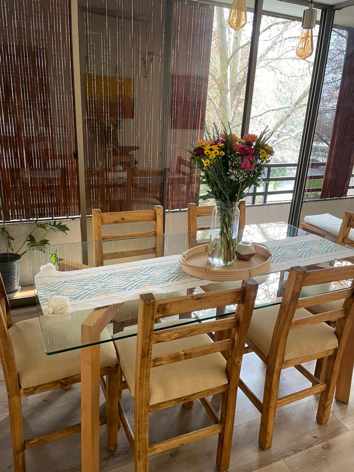 Juego de 6 sillas comedor color arena - Imagen 5