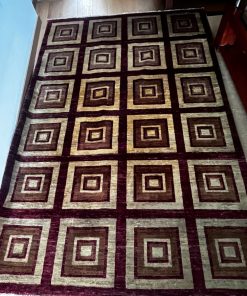 Alfombra cuadrados cafés Bazhars