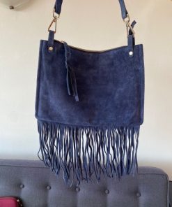 Cartera Prune gamuza azul