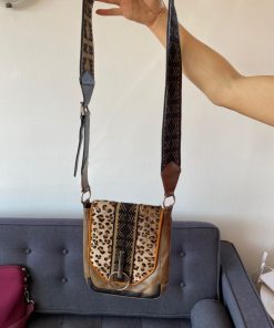 Cartera cuero textil Colombiana marca Limón Piel