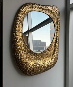 Espejo mural dorado relieve