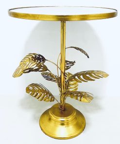 Mesa Lateral Dorada Monstera