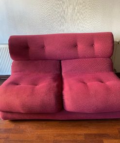 Sofá 2 cuerpos rojo moderno