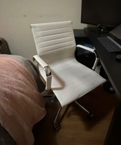 Silla de escritorio ergonómica blanca
