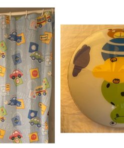 Set plafón y cortina baño infantil