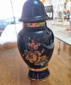 Potiche cobalto con flores