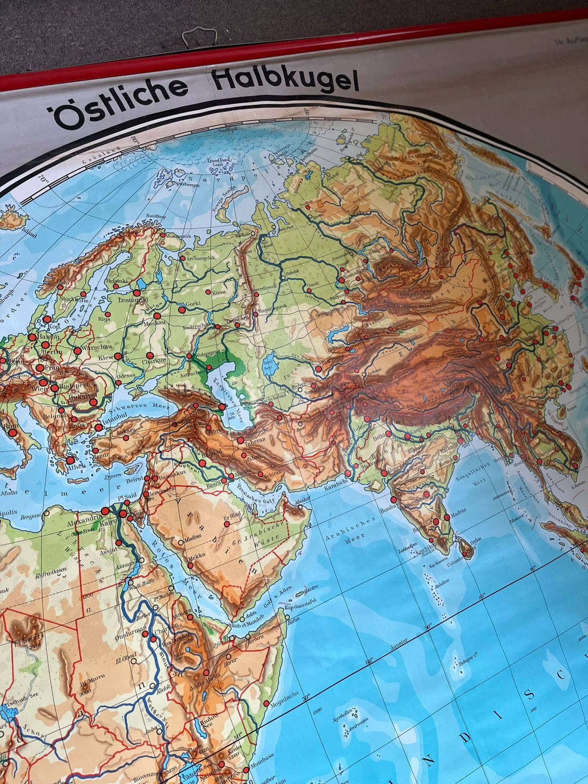 Mapamundi antiguo para colgar - Imagen 2