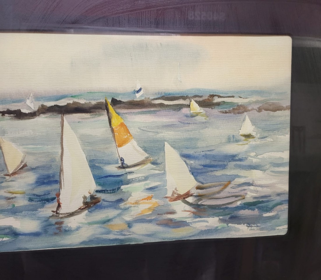 Cuadro acuarela de Israel roa